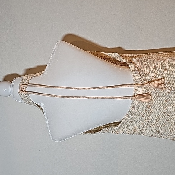 Free People FP Molly Playsuit Halter Romper Shorts Crochet Knit Cream L Backless - Picture 8 of 16